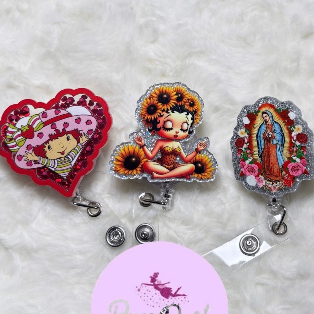 Cartoon character badge reels